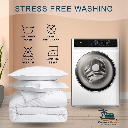 Vista 5 de Hotel Luxury - Juego de funda de edredón de 3 piezas de algodón egipcio de fibra larga de 800 hilos, tamaño Super King Plus de 120 x 120, cierre