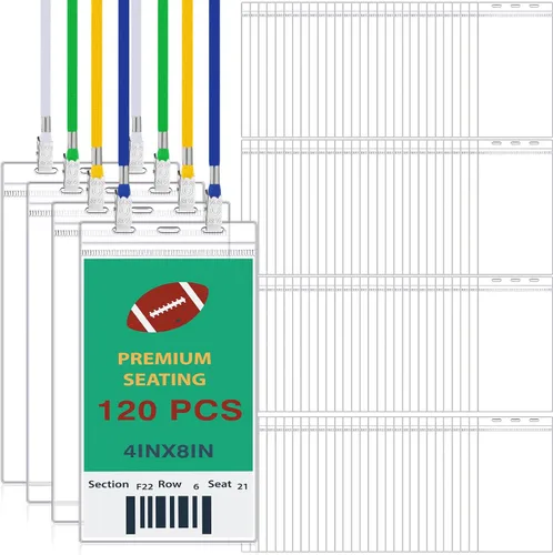 Vista 8 de Patelai Portatarjetas extra grandes de 4 x 8 pulgadas con cordones, 30