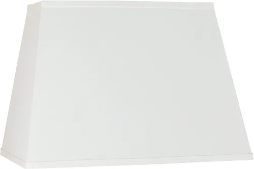 Pantalla rectangular grande de lino marfil (premontada) 14 pulgadas de ancho x 6 pulgadas de profundidad en la parte superior y 18 pulgadas de ancho