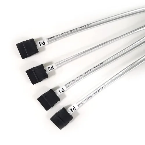 Vista 2 de ipolex Mini SAS SFF-8087 a 4xSATA Cable de conexión frontal interno, compatible con controladores RAID, HBA, servidores y sistemas