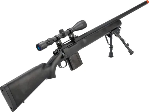 Vista 2 de Evike Airsoft - King Arms M700 Enforcer Modelo Gas Power Airsoft Rifle con muebles de madera real (modelo: 400+ FPS)