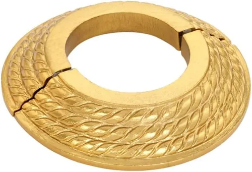 Vista 25 de Renovators Supply Manufacturing Placa de Escudo de Aluminio 3.13" DE Escutcheon 1" IPS Brida de Radiador Negra