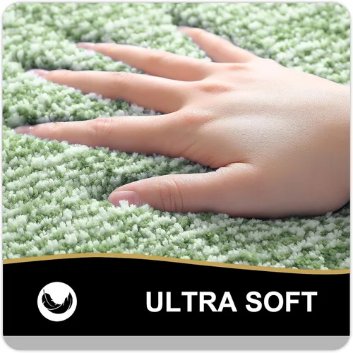 Vista 24 de OLANLY Alfombras de baño 30x20, tapete de baño de microfibra extra suave y absorbente, antideslizante, lavable a máquina, secado rápido, alfombra