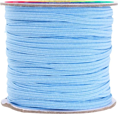 Vista 13 de Mandala Crafts Rollo de bandas elásticas beige de 0.472 in y 20 yardas para costura, 1/2 cordón elástico plano, correas elásticas trenzadas de 1 2