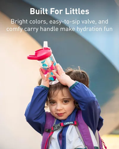 Vista 4 de CamelBak Eddy+ Kids Bite Valve Straw Tritan Renew Water Bottle Kids, with Tritan Renew