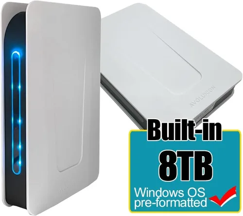 Vista 2 de Avolusion PRO-T5 Series USB 3.0 Disco duro externo para PC de sobremesa WindowsOS / portátil (blanco) - 2 años de garantía (8 TB) (renovado)