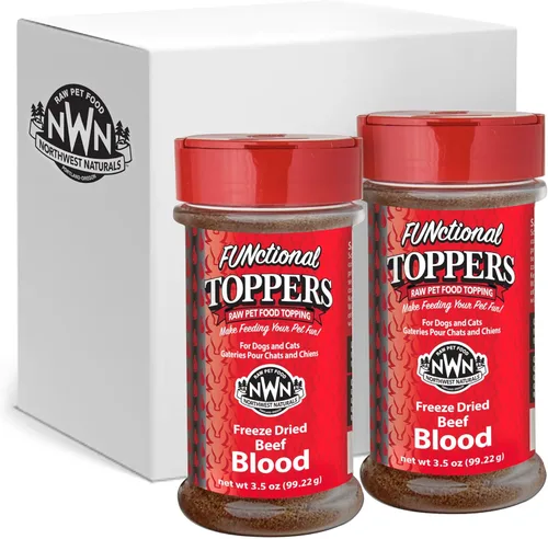 Northwest Naturals Golosinas liofilizadas de sangre de res para perros y gatos - Saludable, 1 ingrediente, ingredientes de grado humano, todo