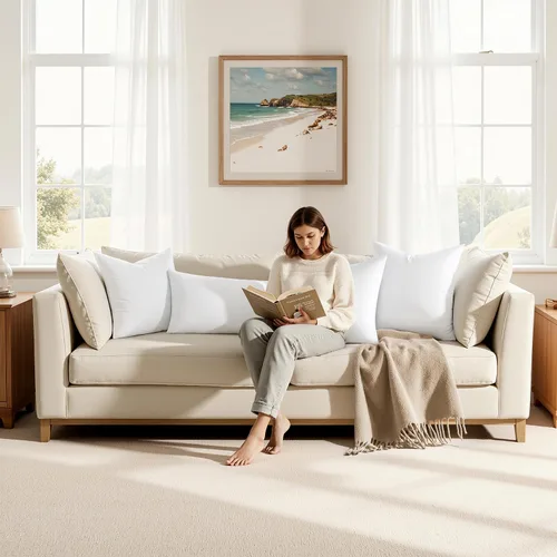 Vista 6 de MIULEE Almohada alternativa de plumón de 12 x 16 pulgadas, almohada suave y esponjosa para sofá, cama, sofá, soporte lumbar de lujo