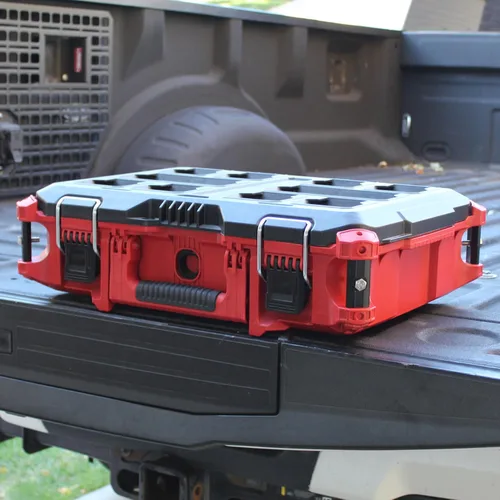 Vista 3 de Alpha Engineered Rieles de Repuesto Roscados Packout de 3.2" (81.5mm) Compatibles con Caja de Herramientas Milwaukee Packout 48-22-8424 - Rieles