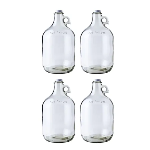 Vista 7 de Botella de agua de vidrio marca Home Brew Ohio, incluye tapa de rosca metálica de 1,5", capacidad de 1 galón, 1, Transparente, 1
