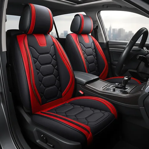 Vista 11 de OASIS AUTO Fundas para Asientos Delanteros de Automóvil, Fundas de Asiento Impermeables de Cuero Sintético para Automóviles Ajuste Universal