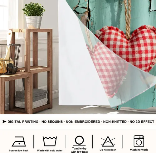 Vista 768 de Shrahala Father and Child Embracing No Hooks Shower Curtain with Snap in Liner Set, Tender Moment Captured Bathroom Décor Polyester Fiber Waterproof