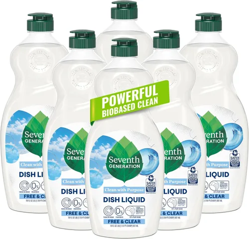 Vista 22 de Seventh Generation Jabón Líquido para Platos Ralladura de Clementina Hierba Limón Jabón Líquido Lavavajillas 19 oz