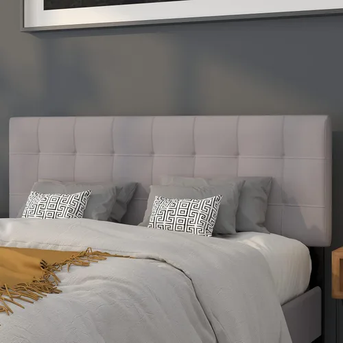 Vista 16 de Flash Furniture Bedford - Cabecero tapizado con capitoné de puntada de caja para cama individual en tela beige