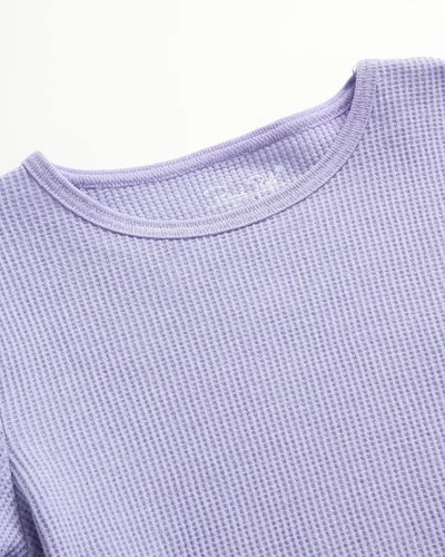 Vista 24 de Rene Rofe Girls' Thermal Underwear Set - 2 Piece Waffle Knit Top and Long Johns (2T-16)