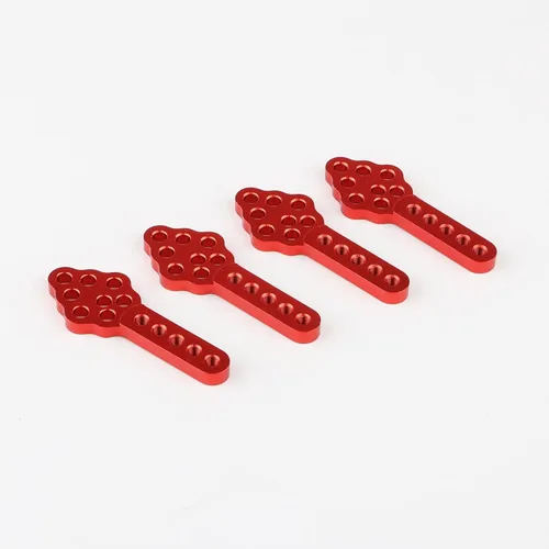 Vista 4 de 4 piezas de aluminio RC coche amortiguador montaje ajustar altura ángulo soporte para 1/10 RC Rock Crawler Axial SCX10 90046 90047 Jeep Wrangler