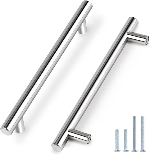 Vista 28 de Probrico Paquete de 5 tiradores de barra negra de centro a centro de 2-1/2 pulgadas, tiradores de cajón de 2 1/2 pulgadas, accesorios modernos