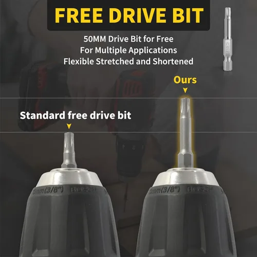 Vista 54 de Tornillos para madera de 2-1/2 pulgadas, tornillos para terraza FIXLINK #10 x 2-1/2", 310 piezas, recubiertos con epoxi, broca de estrella T25