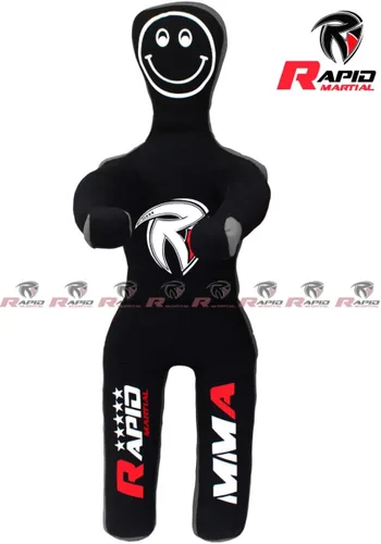 Vista 6 de Muñeco de agarre para entrenamiento de autodefensa BBJ Wrestling Kick Boxing Practice Dummies (4 pies 48 pulgadas) sin rellenar, ninguno, negro