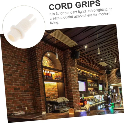 Vista 2 de 400 Pcs Lock Wire Chandelier Buckle Cable Gland Cord Grips Pendant Light Accessories Cord Fixing Grips Light Cable Grips Strain Relief Connector