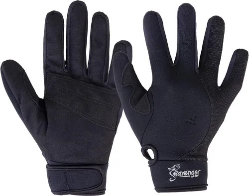 Vista 8 de Seavenger Abyss - Guantes de buceo de neopreno de 0.059 in rojo fresco