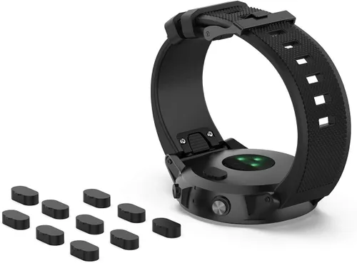 Vista 5 de Paquete de 10 tapones antipolvo compatibles con Garmin Fenix 8 7 7S 7X 6 6S 6X Pro 5 5S 5X Plus/Vivoactive 3/4/Venu Sq/Forerunner 245/935 Protector