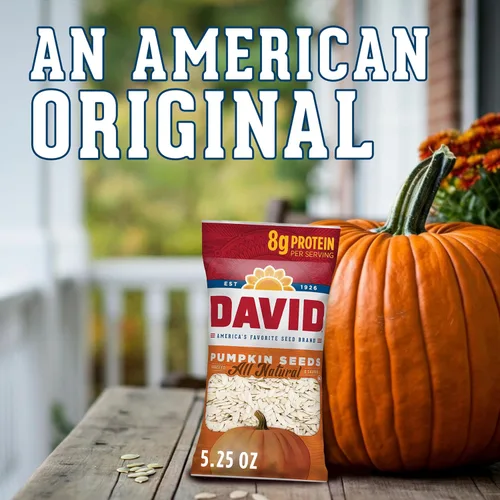 Vista 6 de DAVID SEEDS Semillas de calabaza tostadas y saladas, 2.25 onzas, paquete de 12