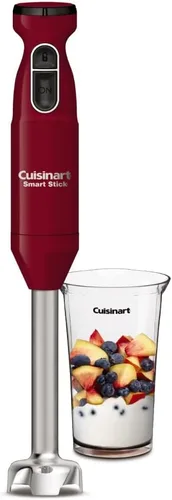 Vista 3 de Cuisinart Smart Stick - Batidora de mano de dos velocidades, potente batidora de inmersión con motor de 300 W, batidos, batidos, puré, alimentos Rojo