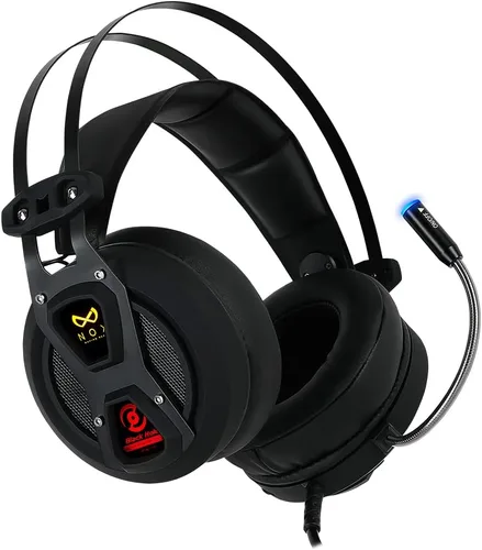 Vista 3 de NOX ANC Auriculares para juegos con control de cancelación activa de ruido, estéreo envolvente de 7.1 canales, cómodos auriculares de cuero