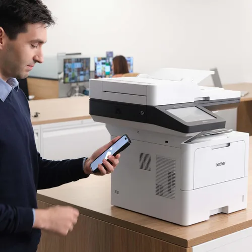 Vista 6 de Brother MFC-L6810DW Impresora láser monocromática empresarial todo en uno, gran capacidad de papel, redes inalámbricas, funciones de seguridad