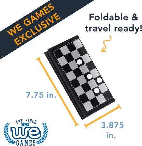 Vista 3 de Juego de damas magnéticas tamaño pequeño juego juego juego