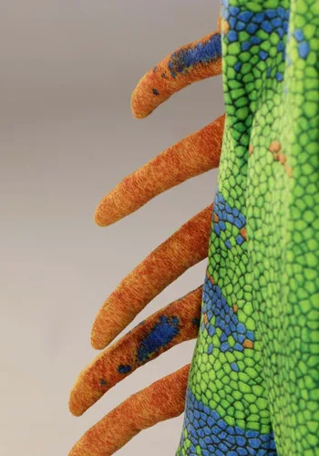 Vista 6 de Disfraz de iguana para niños con guantes adjuntos, fundas para zapatos y tocado