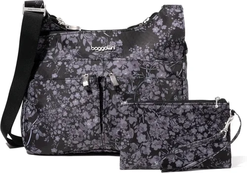 Vista 30 de Baggallini Crossbody Travel Bag 11x8.5 Lightweight Water-resistant Nylon Handbag Manzana