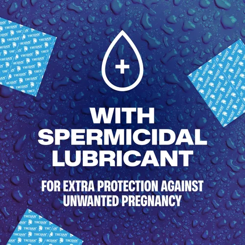 Vista 9 de TROJAN ENZ Preservativos lubricados con espermicida, paquete económico, 36