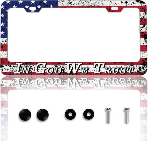 Vista 11 de Marco de matrícula de cuadro ajedrezado en blanco y negro, soporte de matrícula con bandera de carrera a cuadros para accesorios de automóvil