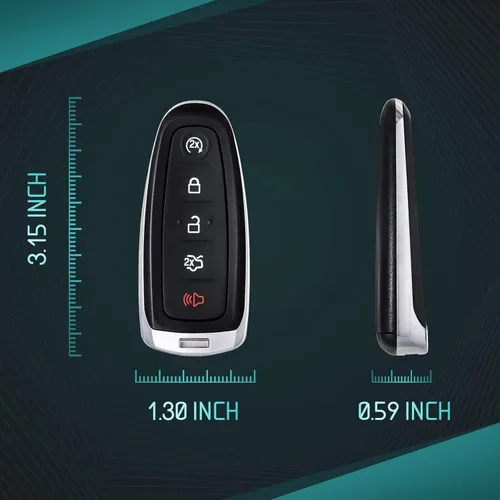 Vista 4 de HelloAuto Funda para llavero para Ford Explorer Edge, para 2011-2015 Flex Taurus 2013-2019, para Expedition Focus Lincoln MKS MKT MKX Navigator