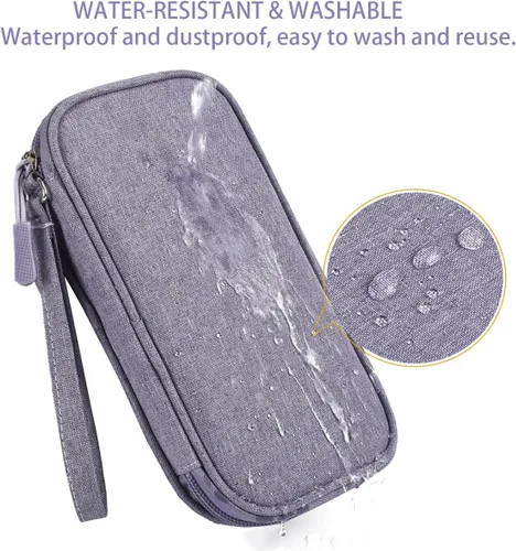Vista 17 de Bolsa de organizador electrónico CAAORDKSO para viajes, USB, accesorios de cable, bolsa de organizador de accesorios electrónicos impermeable