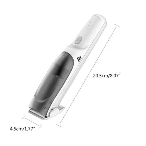 Vista 7 de Cortadora de pelo para bebés, afeitadora de pelo eléctrica, kit de corte de pelo para bebés, succión USB, seguridad y resistente al agua