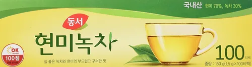 Dongsuh Té verde de arroz integral coreano, mezcla de té tradicional coreano, 100 bolsas de té de 0.05 oz