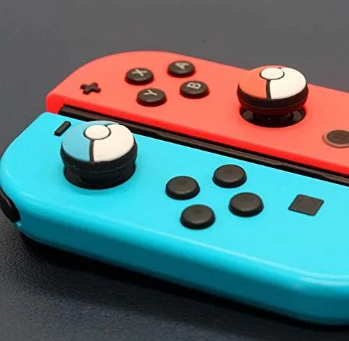 Vista 3 de Tapas de silicona analógicas para el pulgar tapa de mando para Switch NS Joy-Con Controller Sticks Skin Joy Con Caps para Pokemono Go Joy-con 4
