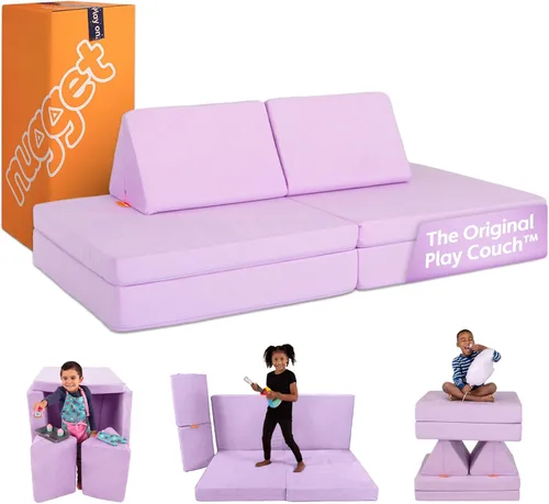 Vista 12 de Nugget - El sofá de juego original para niños - Sofá modular de espuma infantil para sala de juegos, imaginación y juego creativo abierto - Muebles