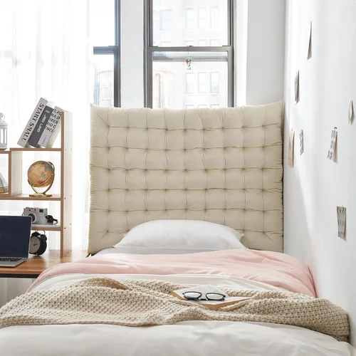 Vista 6 de DormCo Rainha - Cabecero universitario copetudo, color crema natural