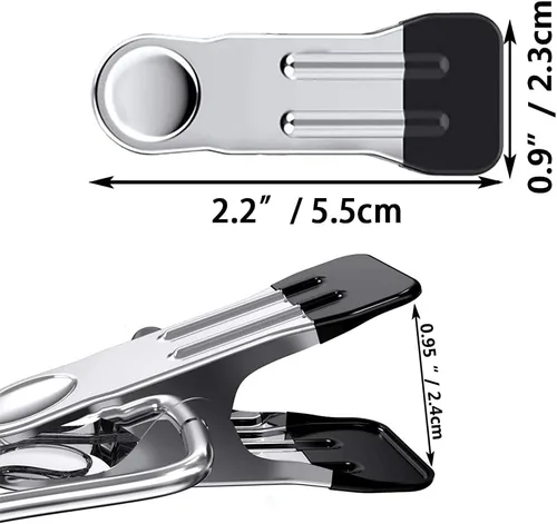 Vista 2 de 10 pinzas pequeñas para ropa, pinzas de acero inoxidable, clips de agarre de metal para lavandería, antioxidante, multiusos