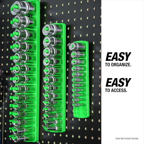 Vista 7 de OEMTOOLS 22210 Organizador de enchufes métricos de 1/2 pulgada, soporte de enchufe de 1/2 pulgada para enchufes profundos y poco profundos, puestos