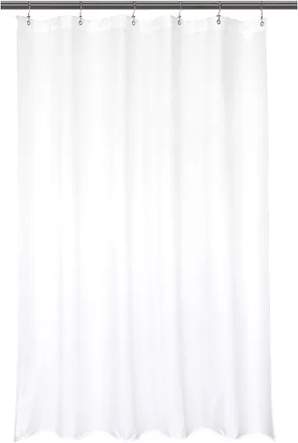 Barossa Design - Cortina de ducha de tela impermeable para cabina de microfibra de calidad hotelera, 32" de ancho x 72" de alto, lavable a máquina