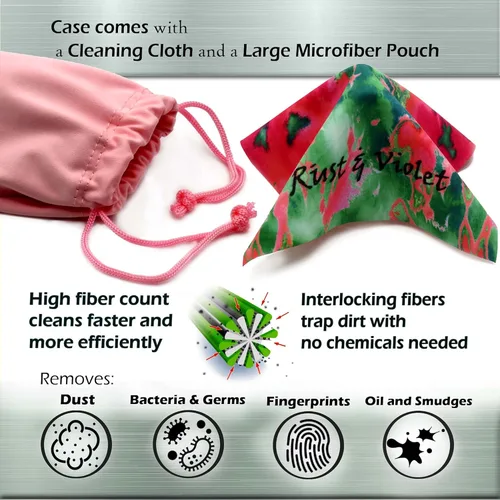 Vista 6 de MyEyeglassCase Fundas rígidas para gafas de sol, fundas grandes para gafas marcos medianos a grandes