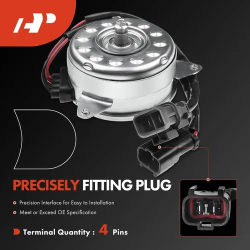 Vista 3 de A-Premium Motor de refrigeración del ventilador del radiador compatible con Nissan Versa 2012-2019, Versa Note 2014-2019, L4 1.6L, Sedán/Hatchback