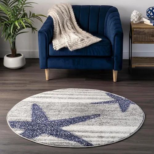 Vista 12 de nuLOOM Thomas Paul - Alfombra de pasillo con estrella de mar (2 x 6 pies), color gris