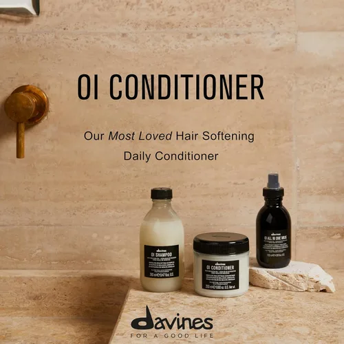 Vista 2 de Davines OI Conditioner, Rich Creamy Hydrating Conditioner for All Hair Types - Accelerates Drying, Protects Structure & Adds Shine with Antioxidant