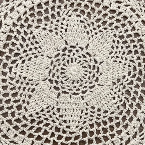 Vista 3 de Hsvanyr Mantel redondo de algodón, protector para mesitas de noche, manteles individuales para centros de mesa, tapetes, cuencos de vidrio